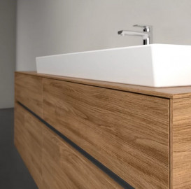 Тумба под раковину Villeroy & Boch Collaro 160х50 см с подсветкой ДСП дуб канзас C030B0RH