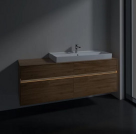 Тумба под раковину Villeroy & Boch Collaro 160х50 см с подсветкой ДСП дуб канзас C030B0RH