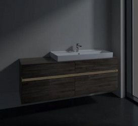 Тумба під раковину Villeroy & Boch Collaro 160х50 см із підсвічуванням ДСП кам'яний дуб C030B0RK