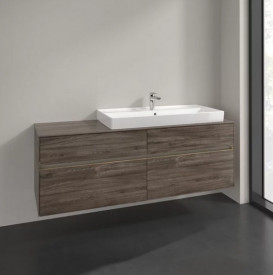 Тумба під раковину Villeroy & Boch Collaro 160х50 см із підсвічуванням ДСП кам'яний дуб C030B0RK