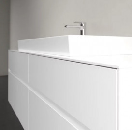 Тумба под раковину Villeroy & Boch Collaro 160х50 см с подсветкой МДФ глянцевый белый C031B0DH