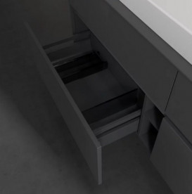 Тумба под раковину Villeroy & Boch Collaro 160х50 см с подсветкой МДФ глянцевый серый C031B0FP