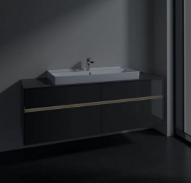 Тумба под раковину Villeroy & Boch Collaro 160х50 см с подсветкой МДФ глянцевый серый C031B0FP