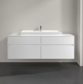 Тумба под раковину Villeroy & Boch Collaro 160х50 см с подсветкой ДСП матовый белый C031B0MS