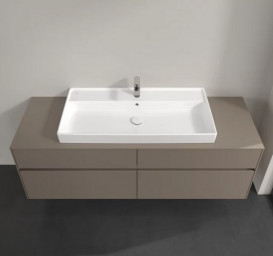 Тумба під раковину Villeroy & Boch Collaro 160х50 см із підсвічуванням ДСП трюфель сірий C031B0VG