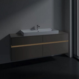 Тумба під раковину Villeroy & Boch Collaro 160х50 см із підсвічуванням ДСП трюфель сірий C031B0VG