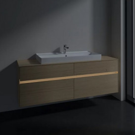 Тумба под раковину Villeroy & Boch Collaro 160х50 см с подсветкой ДСП северный дуб C031B0VJ