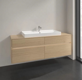 Тумба под раковину Villeroy & Boch Collaro 160х50 см с подсветкой ДСП северный дуб C031B0VJ