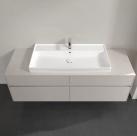 Тумба під раковину Villeroy & Boch Collaro 160х50 см із підсвічуванням ДСП м'який сірий C031B0VK