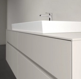 Тумба під раковину Villeroy & Boch Collaro 160х50 см із підсвічуванням ДСП м'який сірий C031B0VK