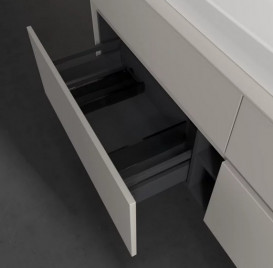 Тумба під раковину Villeroy & Boch Collaro 160х50 см із підсвічуванням ДСП м'який сірий C031B0VK