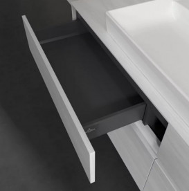 Тумба под раковину Villeroy & Boch Collaro 160х50 см с подсветкой ДСП белое дерево C031B0E8