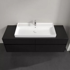 Тумба під раковину Villeroy & Boch Collaro 160х50 см із підсвічуванням МДФ чорний матовий лак C031B0PD