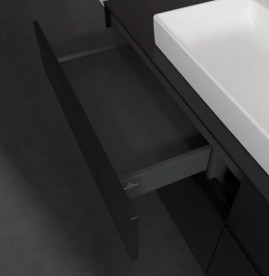 Тумба під раковину Villeroy & Boch Collaro 160х50 см із підсвічуванням МДФ чорний матовий лак C031B0PD