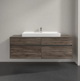 Тумба под раковину Villeroy & Boch Collaro 160х50 см с подсветкой ДСП каменный дуб C031B0RK