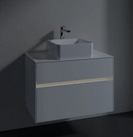 Тумба під раковину Villeroy & Boch Collaro 80х50 см із підсвічуванням МДФ глянсовий білий C037B0DH