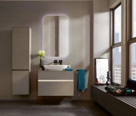 Тумба под раковину Villeroy & Boch Collaro 80х50 см с подсветкой ДСП трюфель серый C037B0VG