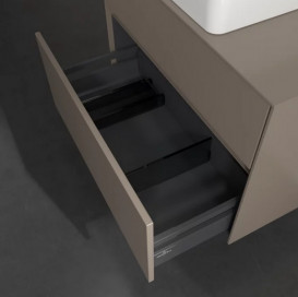 Тумба под раковину Villeroy & Boch Collaro 80х50 см с подсветкой ДСП трюфель серый C037B0VG