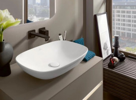 Тумба под раковину Villeroy & Boch Collaro 80х50 см с подсветкой ДСП трюфель серый C037B0VG