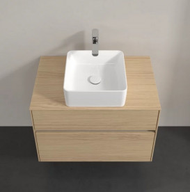 Тумба под раковину Villeroy & Boch Collaro 80х50 см с подсветкой ДСП северный дуб C037B0VJ