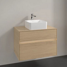 Тумба под раковину Villeroy & Boch Collaro 80х50 см с подсветкой ДСП северный дуб C037B0VJ