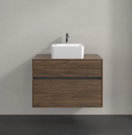 Тумба під раковину Villeroy & Boch Collaro 80х50 см з підсвічуванням ДСП дуб аризона C037B0VH