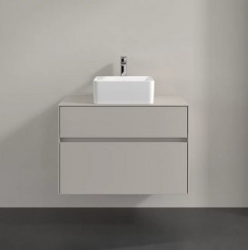 Тумба під раковину Villeroy & Boch Collaro 80х50 см із підсвічуванням ДСП м'який сірий C037B0VK