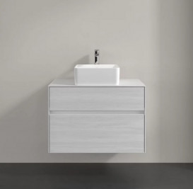 Тумба під раковину Villeroy & Boch Collaro 80х50 см із підсвічуванням ДСП біле дерево C037B0E8