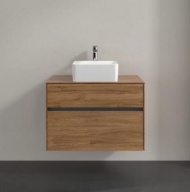 Тумба под раковину Villeroy & Boch Collaro 80х50 см с подсветкой ДСП дуб канзас C037B0RH