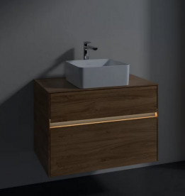 Тумба под раковину Villeroy & Boch Collaro 80х50 см с подсветкой ДСП дуб канзас C037B0RH