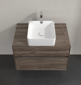 Тумба под раковину Villeroy & Boch Collaro 80х50 см с подсветкой ДСП каменный дуб C037B0RK