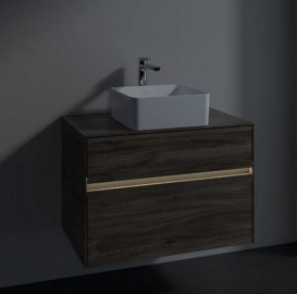 Тумба под раковину Villeroy & Boch Collaro 80х50 см с подсветкой ДСП каменный дуб C037B0RK