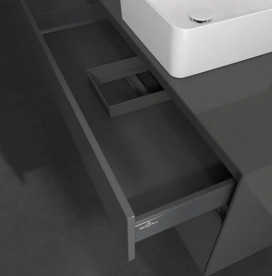 Тумба під раковину Villeroy & Boch Collaro 100х50 см із підсвічуванням МДФ глянсовий сірий C038B0FP