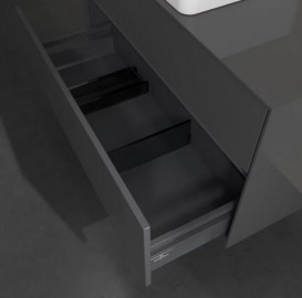 Тумба під раковину Villeroy & Boch Collaro 100х50 см із підсвічуванням МДФ глянсовий сірий C038B0FP