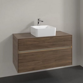 Тумба под раковину Villeroy & Boch Collaro 100х50 см с подсветкой ДСП дуб аризона C038B0VH