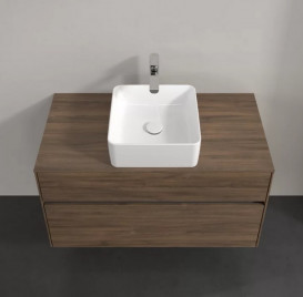 Тумба под раковину Villeroy & Boch Collaro 100х50 см с подсветкой ДСП дуб аризона C038B0VH