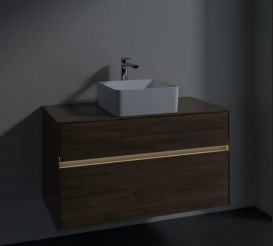 Тумба под раковину Villeroy & Boch Collaro 100х50 см с подсветкой ДСП дуб аризона C038B0VH
