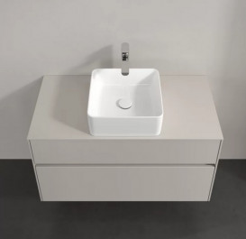 Тумба під раковину Villeroy & Boch Collaro 100х50 см із підсвічуванням ДСП м'який сірий C038B0VK