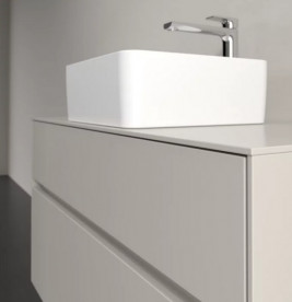 Тумба під раковину Villeroy & Boch Collaro 100х50 см із підсвічуванням ДСП м'який сірий C038B0VK