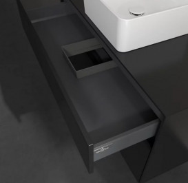 Тумба під раковину Villeroy & Boch Collaro 100х50 см із підсвічуванням МДФ чорний матовий лак C038B0PD