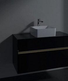 Тумба під раковину Villeroy & Boch Collaro 100х50 см із підсвічуванням МДФ чорний матовий лак C038B0PD