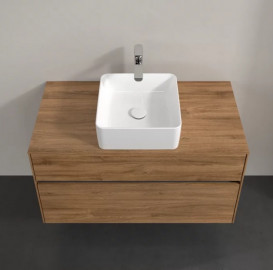 Тумба під раковину Villeroy & Boch Collaro 100х50 см з підсвічуванням дуб канзас C038B0RH