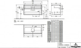Тумба під раковину Villeroy & Boch Collaro 100х50 см з підсвічуванням дуб канзас C038B0RH