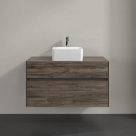 Тумба под раковину Villeroy & Boch Collaro 100х50 см с подсветкой ДСП каменный дуб C038B0RK