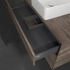 Тумба под раковину Villeroy & Boch Collaro 100х50 см с подсветкой ДСП каменный дуб C038B0RK