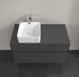 Тумба под раковину Villeroy & Boch Collaro 100х50 см с подсветкой МДФ глянцевый серый C039B0FP