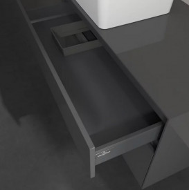 Тумба под раковину Villeroy & Boch Collaro 100х50 см с подсветкой МДФ глянцевый серый C039B0FP