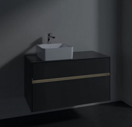 Тумба под раковину Villeroy & Boch Collaro 100х50 см с подсветкой МДФ глянцевый серый C039B0FP