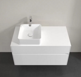 Тумба под раковину Villeroy & Boch Collaro 100х50 см с подсветкой ДСП матовый белый C039B0MS