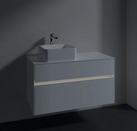 Тумба под раковину Villeroy & Boch Collaro 100х50 см с подсветкой ДСП матовый белый C039B0MS